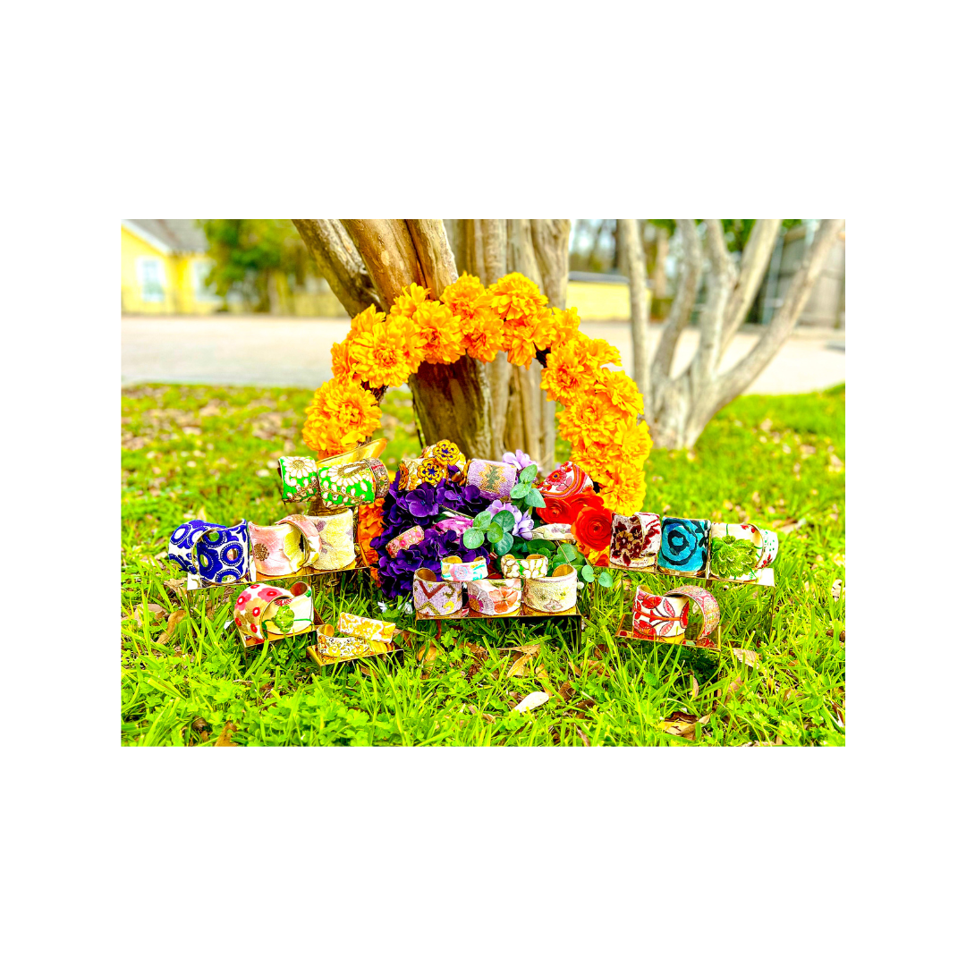 Spring Floral Cuff Bracelet Collection