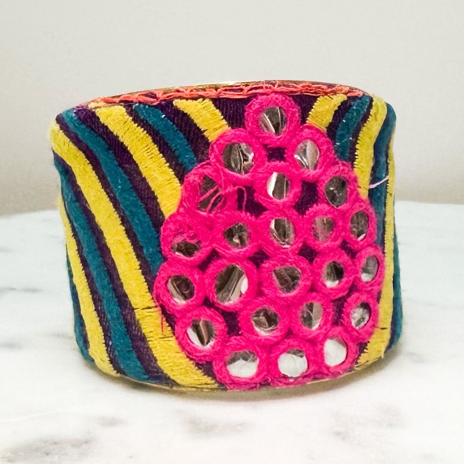 vintage textiles bracelet cuff