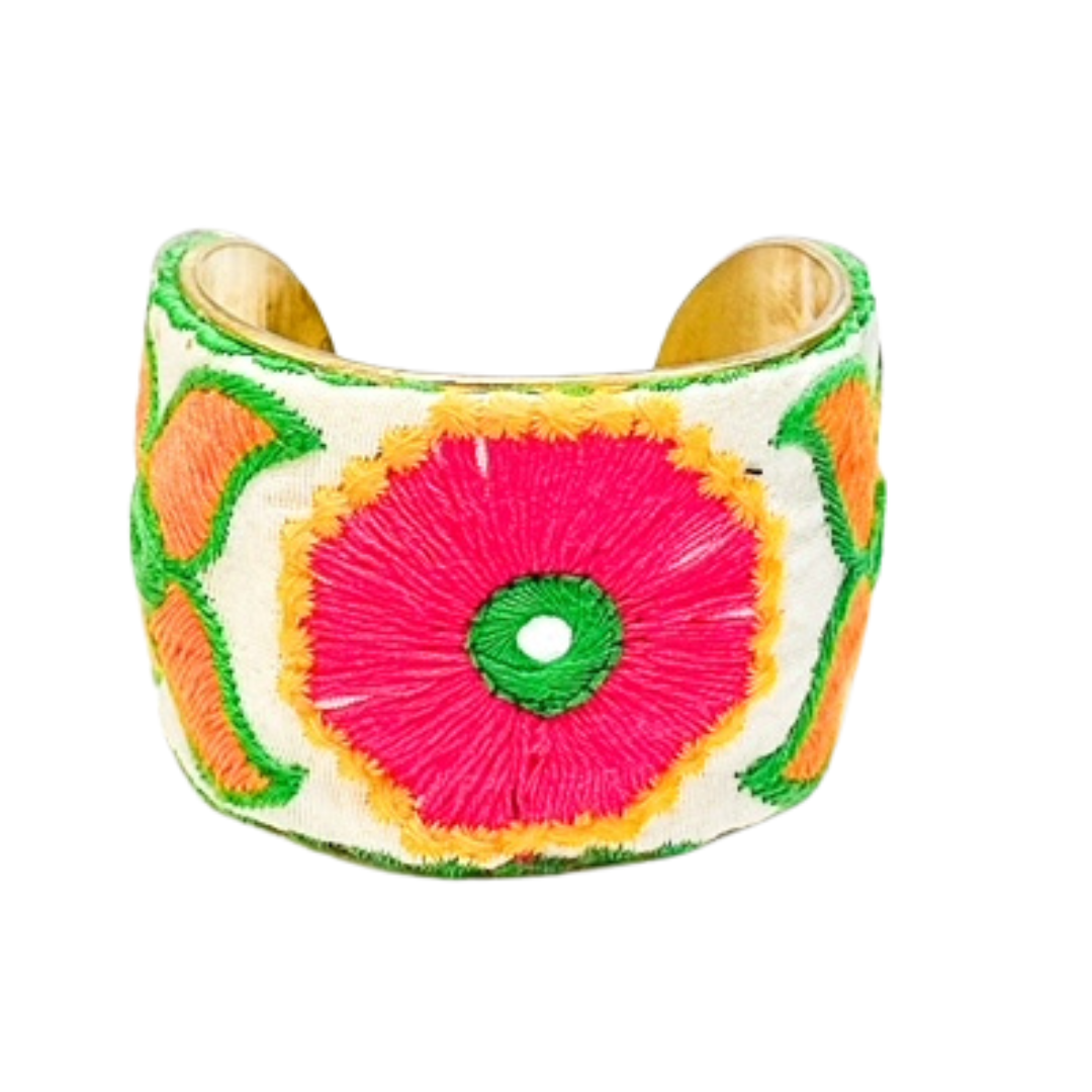 Flower Power Brass Cuff online Bracelet