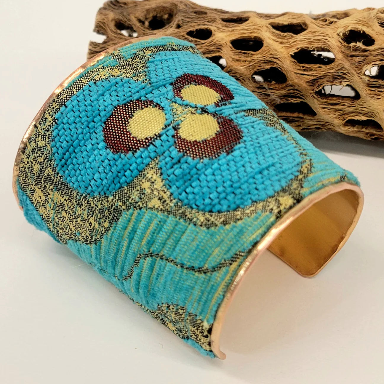 Elsa - Vintage Turquoise Brass Cuff Bracelet