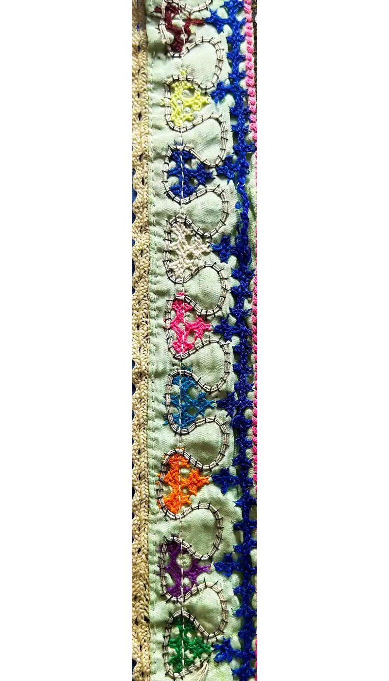 Acelynn - Vintage Multi-Colored Custom Stamped Brass Bracelet Cuff