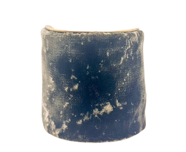 Lover Deep Blue Velvet Textured Cuff Bracelet