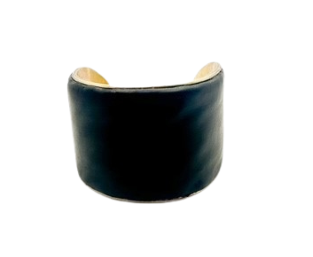 Marvel Black and White Leather Cuff Bracelet