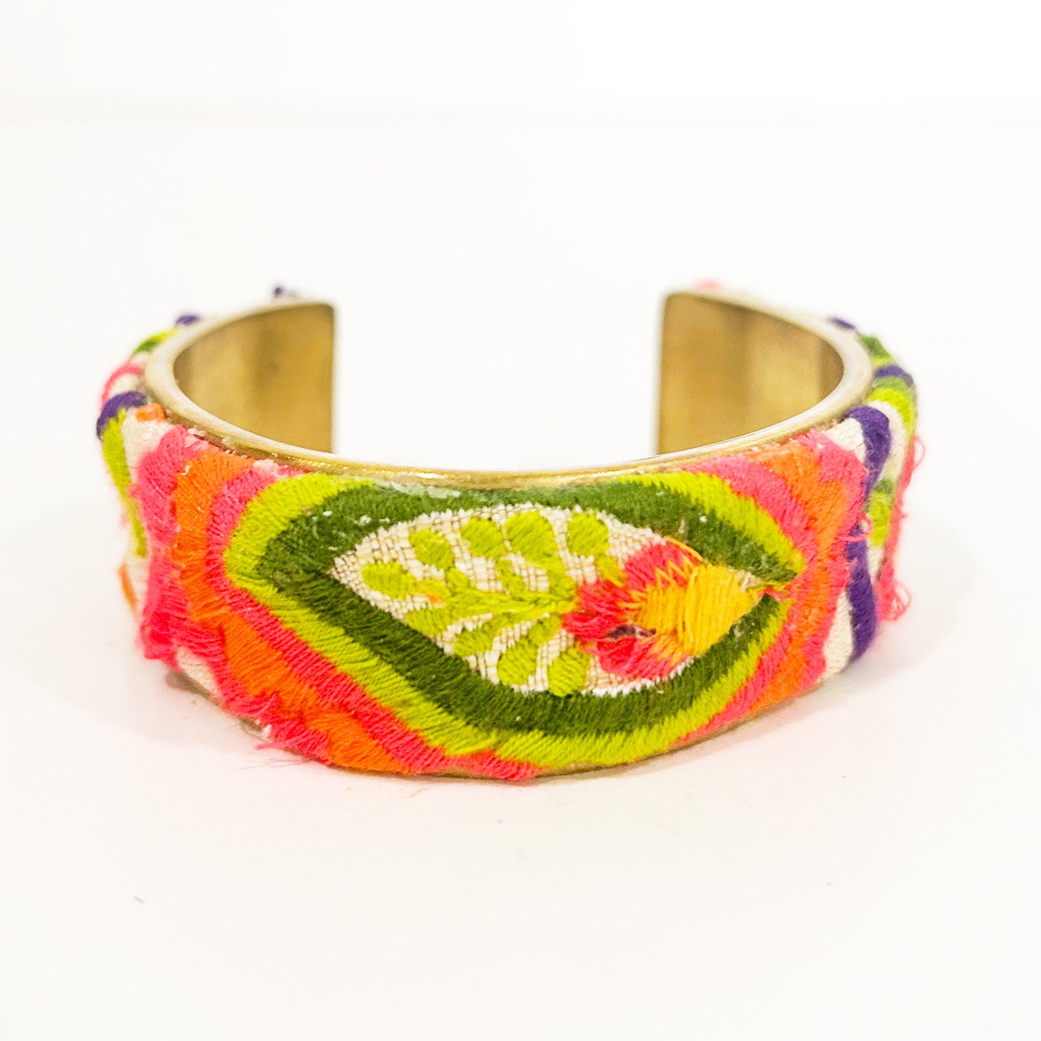 Harper - Vintage Multi-Colored Brass Cuff Bracelet