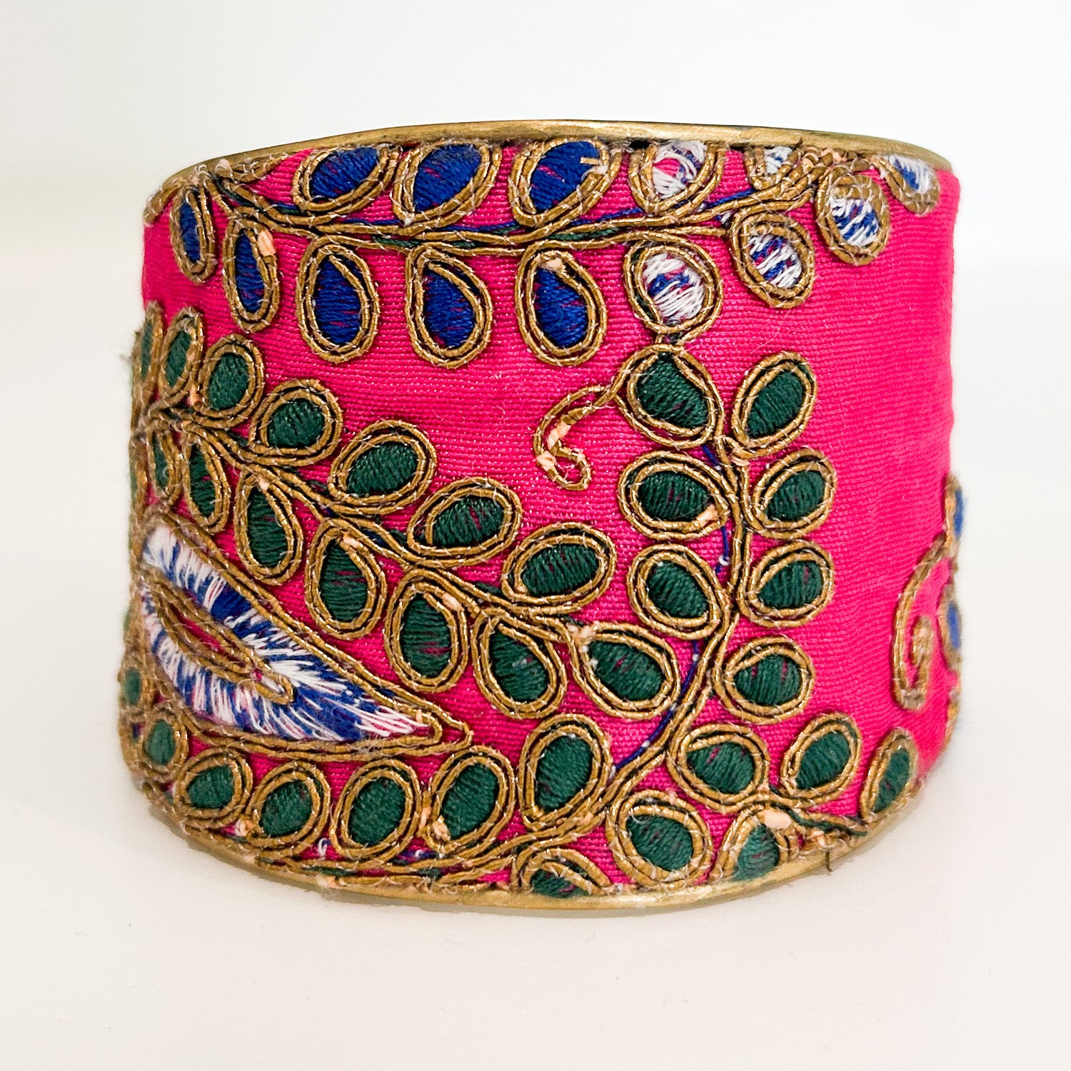 Isla - Vintage Multi-Colored Brass Cuff Bracelet
