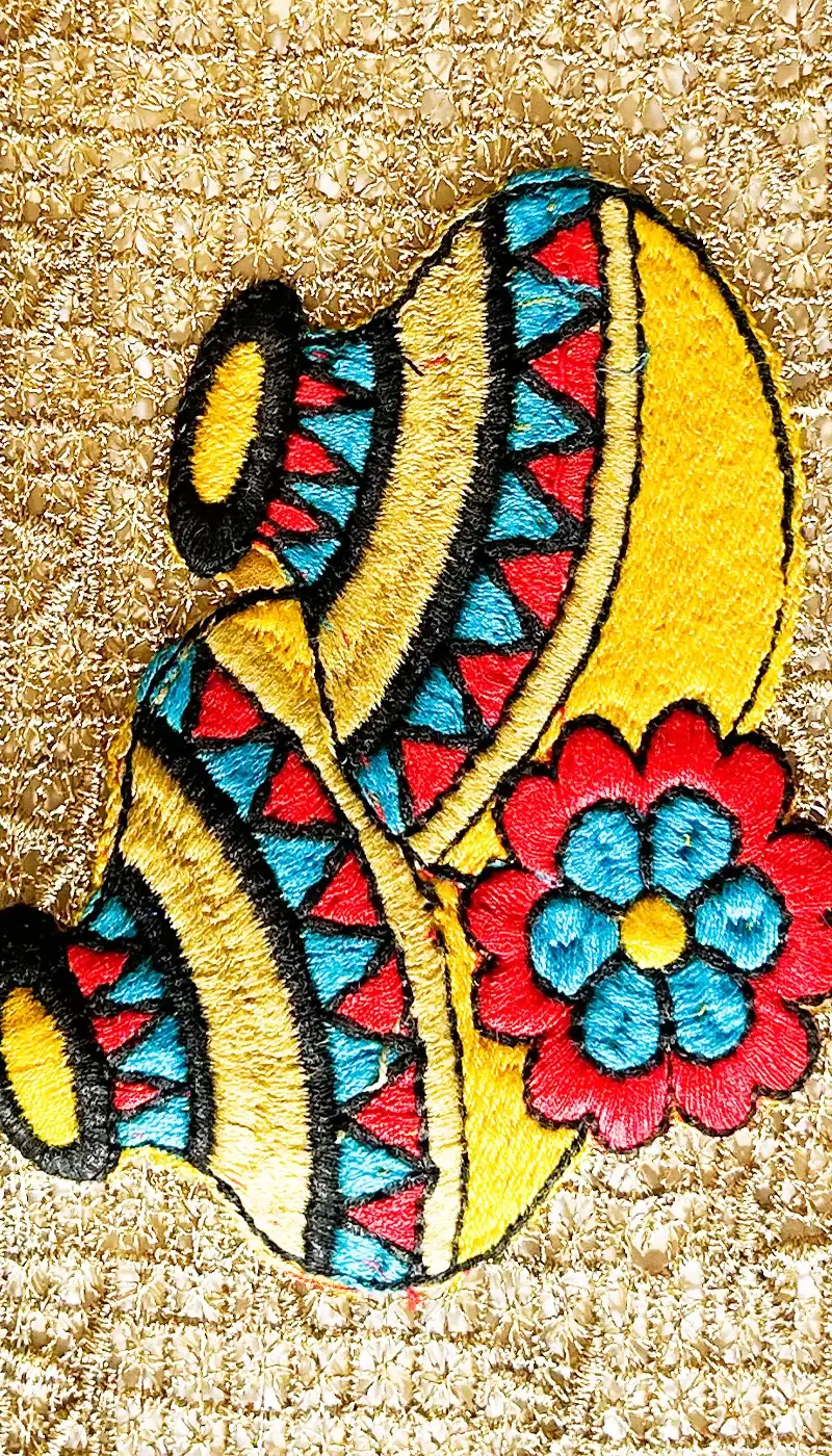 Heritage Threads - Vintage Custom Stamped Brass Bracelet Cuff