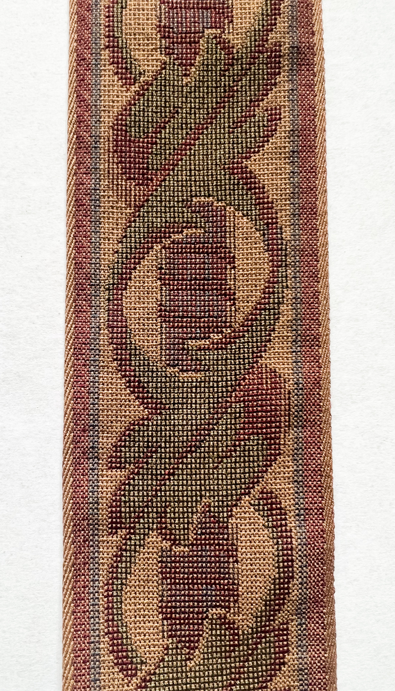 Customizable nature-inspired embroidered cuff bracelet featuring intricate earthy-toned patterns with flowing designs, evoking the beauty of the natural world.