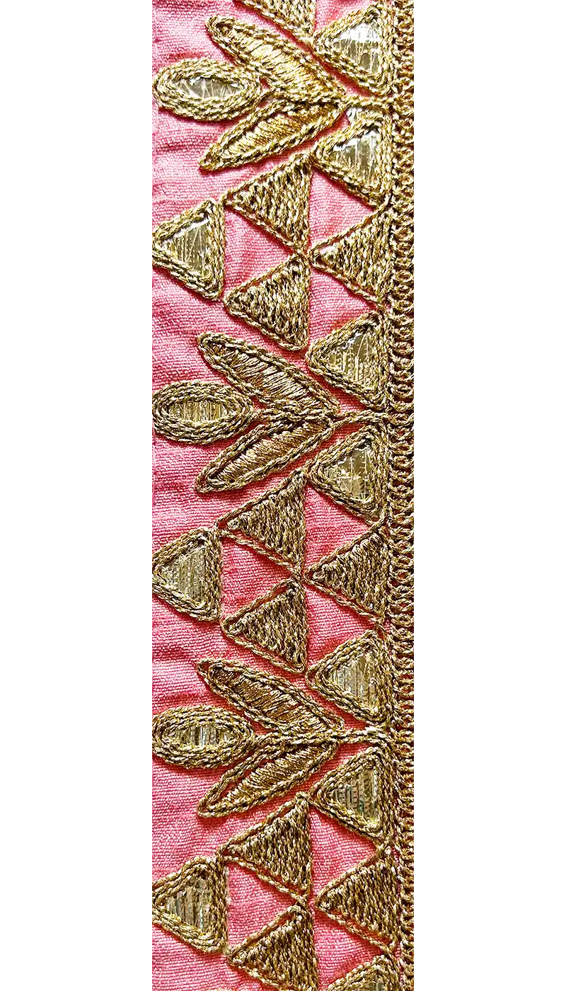 Artistic Angles - Custom Stamped Cuff Bracelet , Gold Triangle Patterned