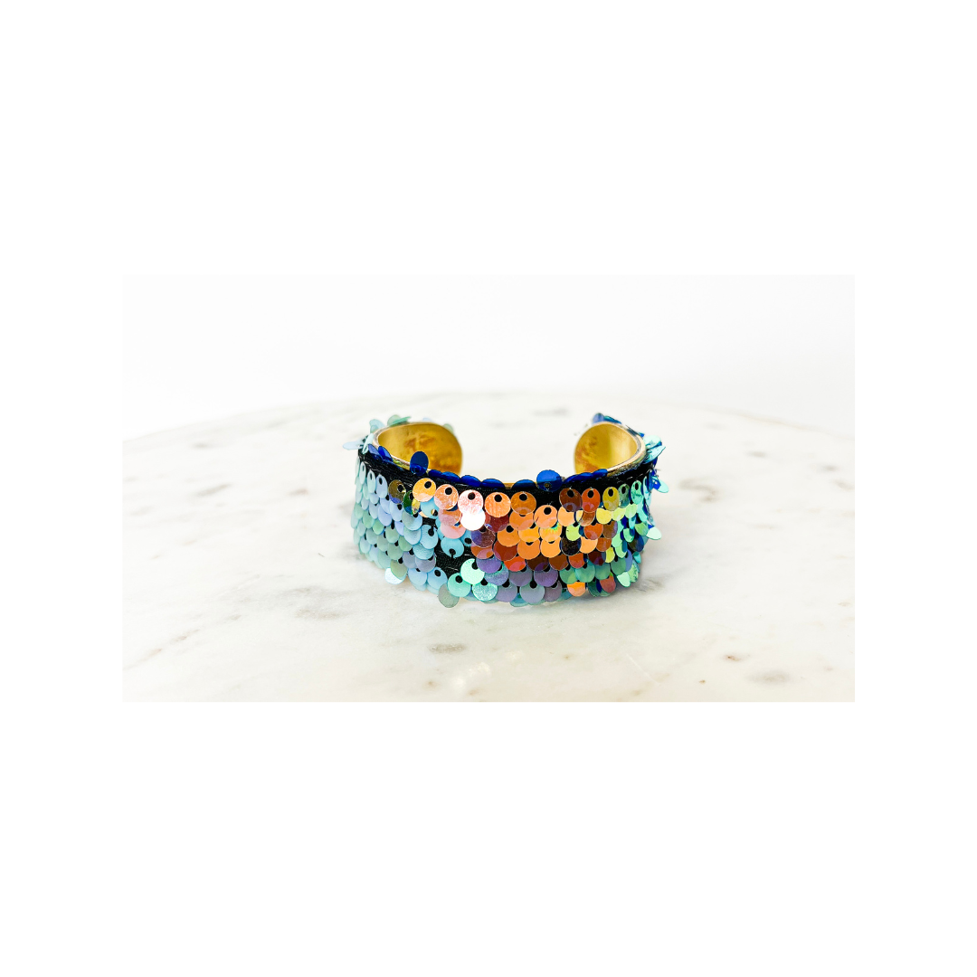 King Cake Calories Don't Count - Cuff Bracelet