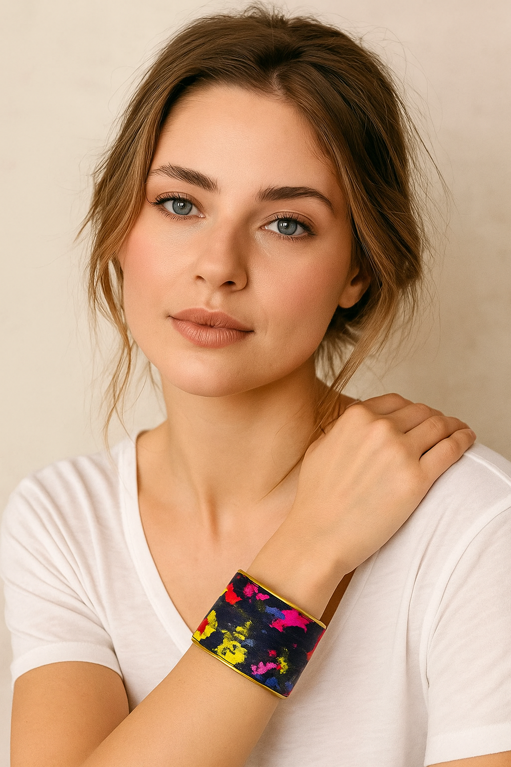 Aura - Custom Stamped Cuff Bracelet