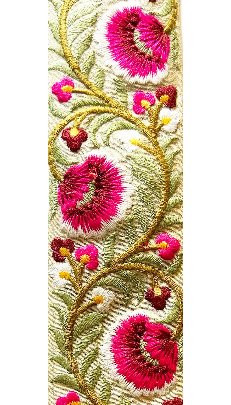 Fionnuala - Pink & Gold Brass Custom Stamped Bracelet Cuff