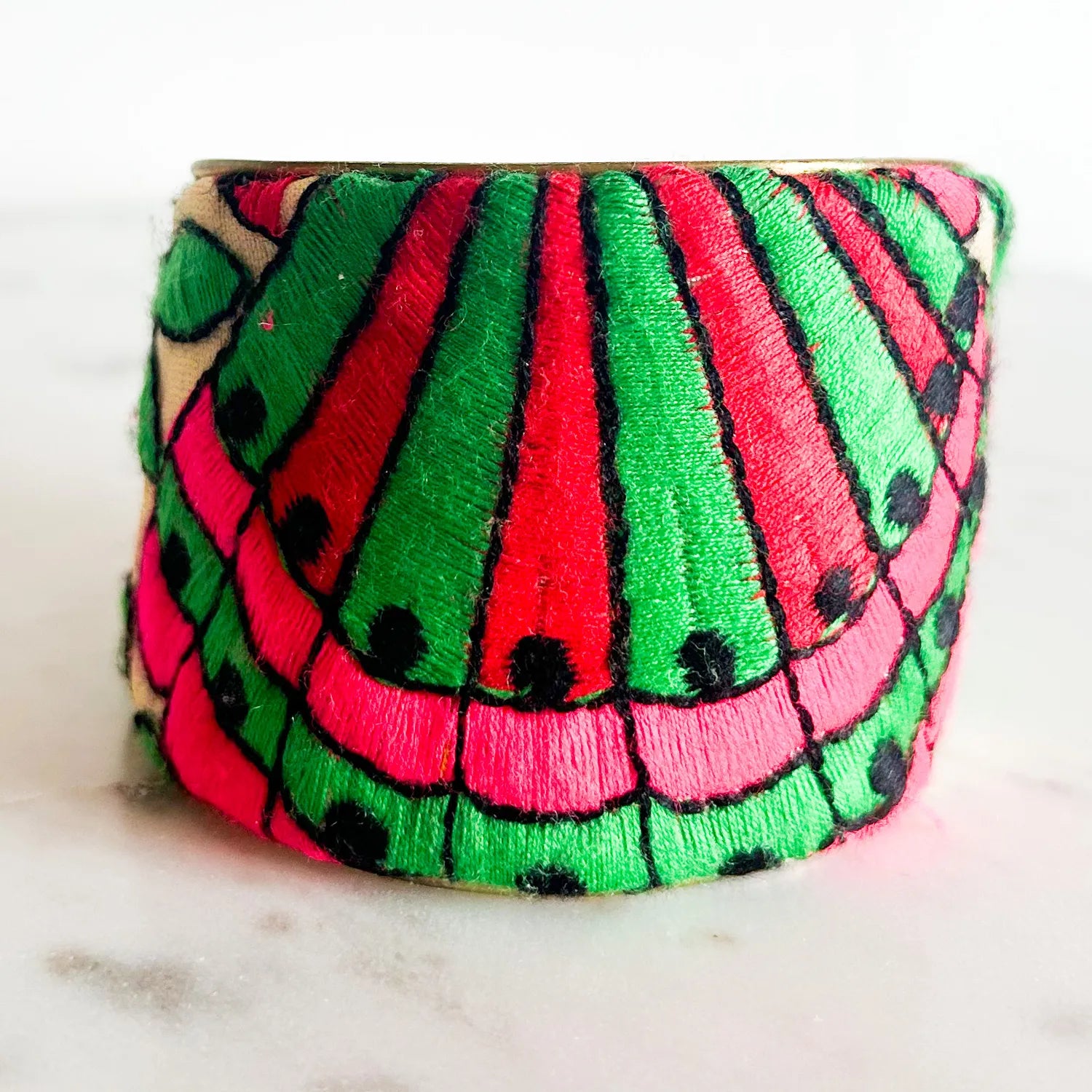 Florence - Vintage Multi-Colored Brass Cuff Bracelet