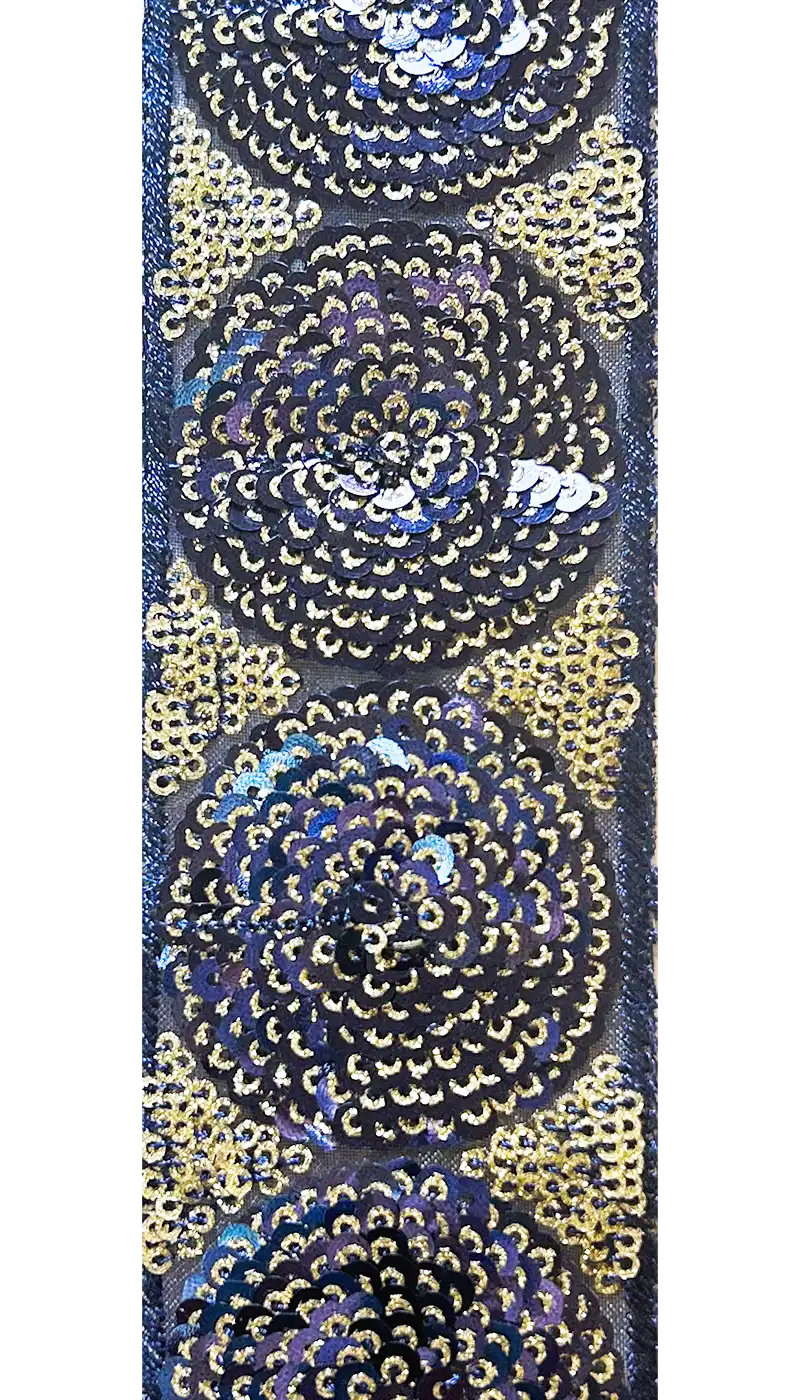 Layla - Blue Custom Stamped Cuff Bracelet