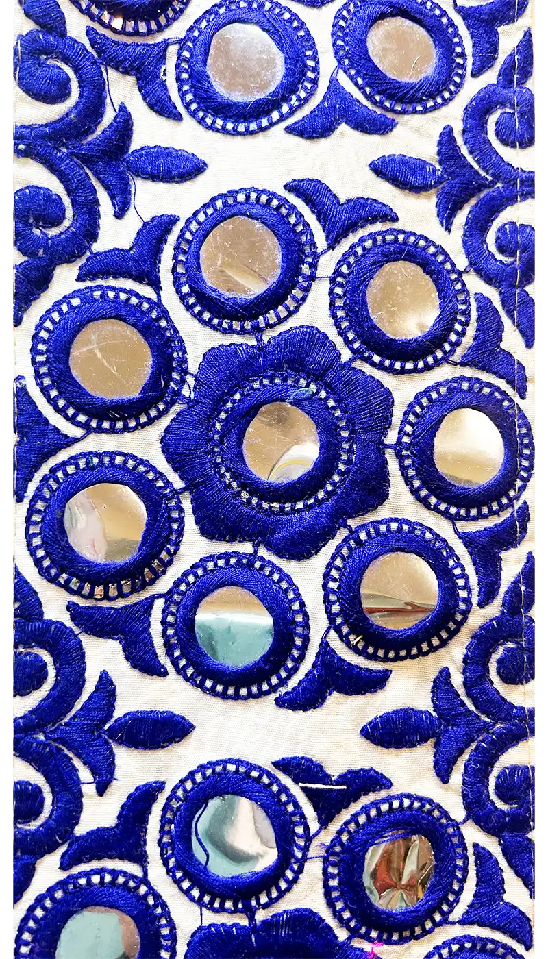 Valencia - Blue & White Custom Stamped Cuff Bracelet