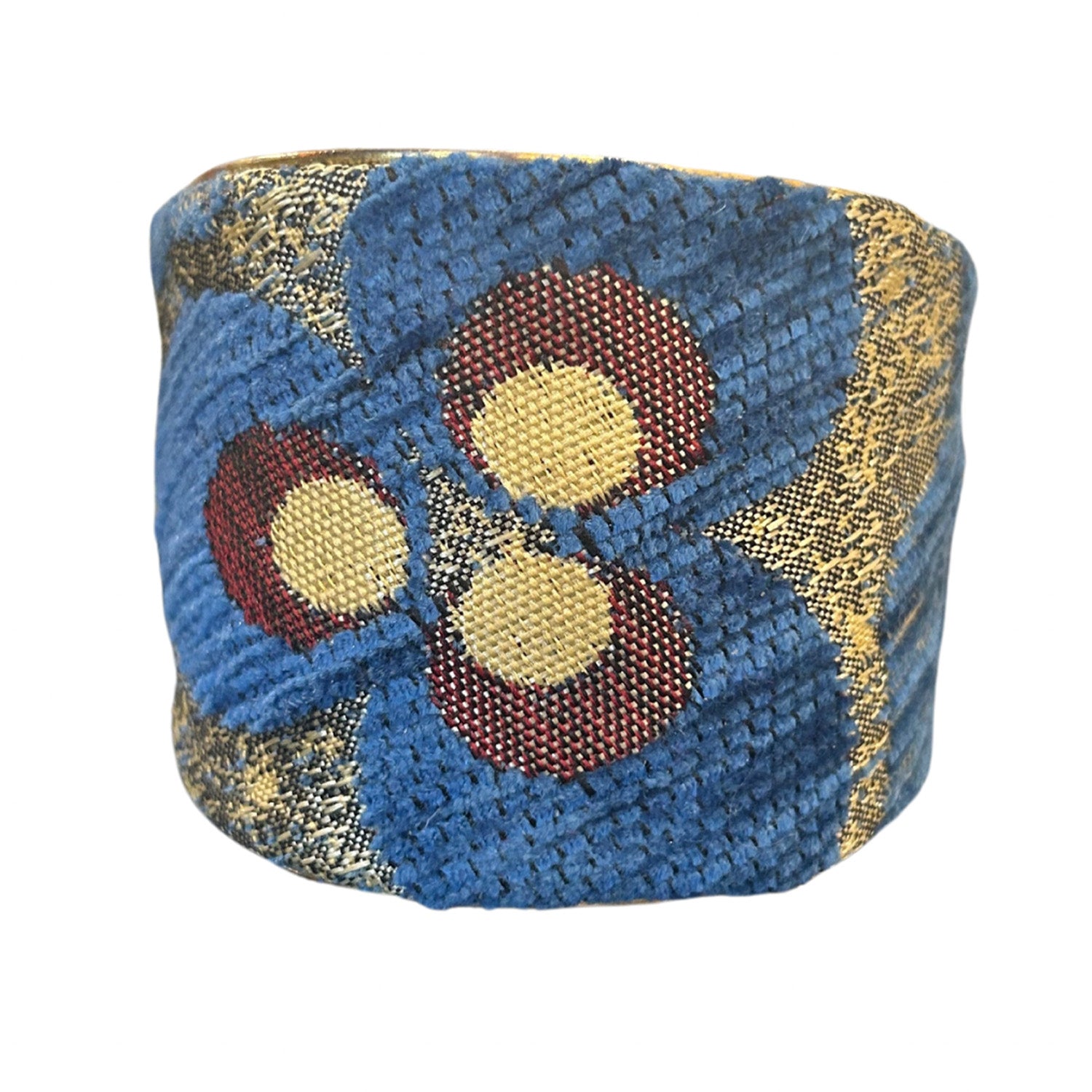 Frost - Blue Brass Cuff Bracelet