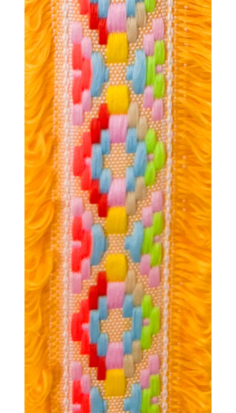 Radiant Ruffles - Custom Stamped Neon Brass Cuff Bracelet