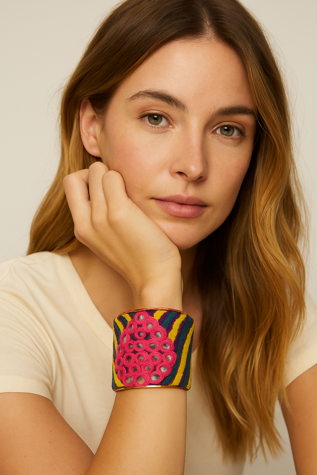 Disco - Vintage Brass Cuff Bracelet