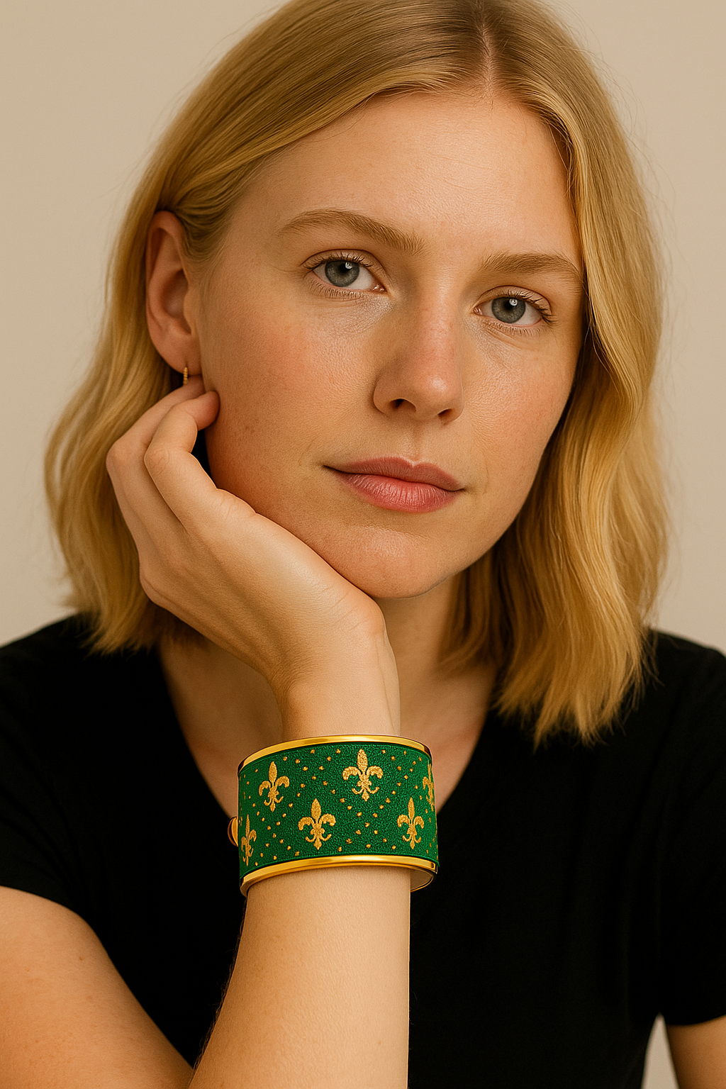 Fleur-De-Lis - Custom Stamped Cuff Bracelet