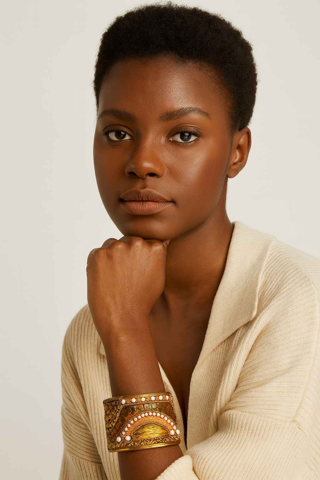 Greta - Brass Cuff Bracelet