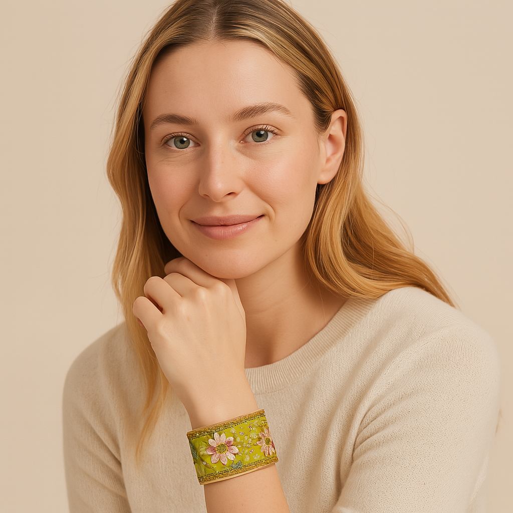 Halima - Custom Stamped Cuff bracelet