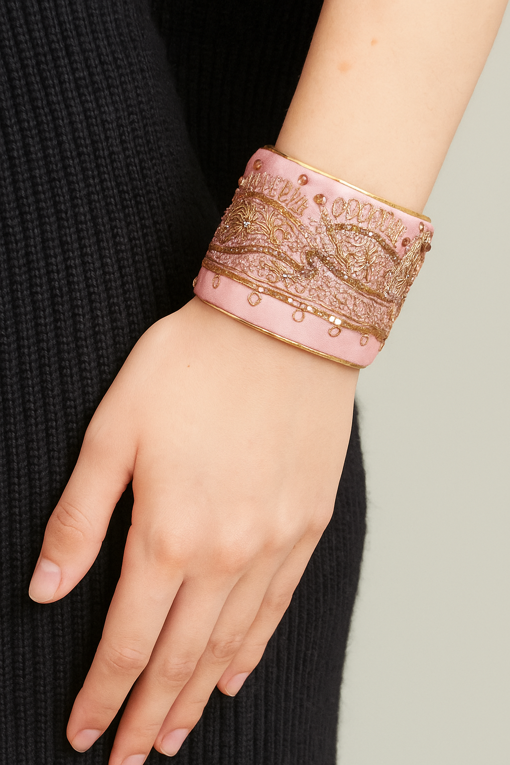 Cedar - Custom Stamped Cuff bracelet