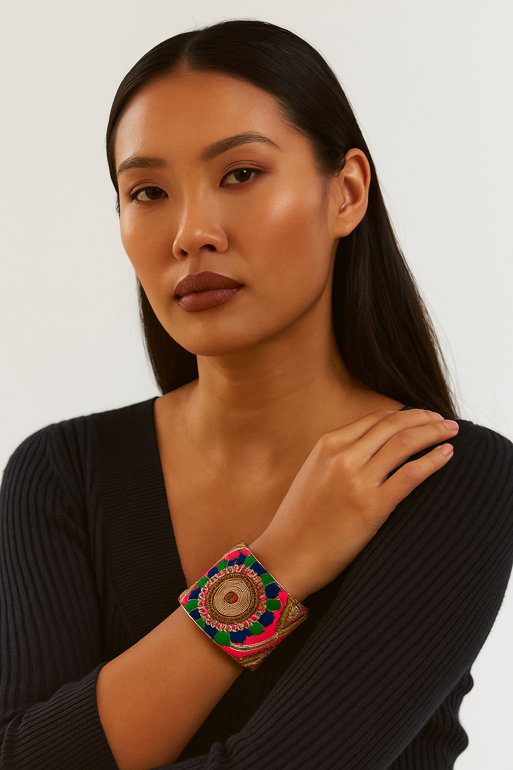 Fuschia - Cuff Bracelet
