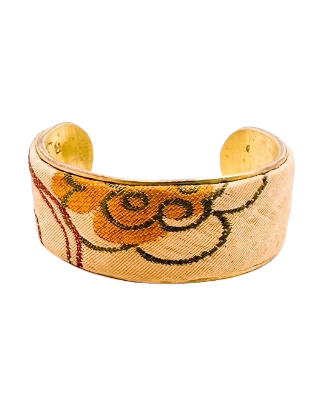 Asiana Gold Floral Cuff Bracelet