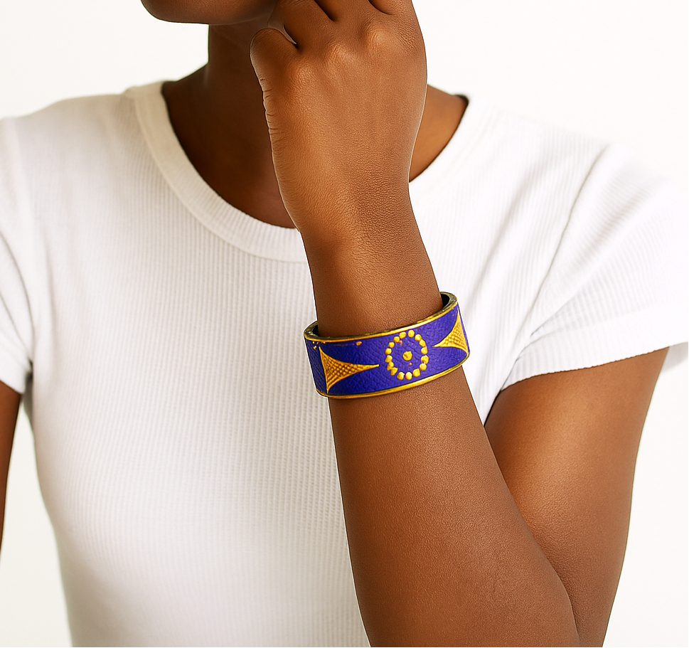 Beads are a Girls Best Friend - Custom Stamped Cuff Bracelet