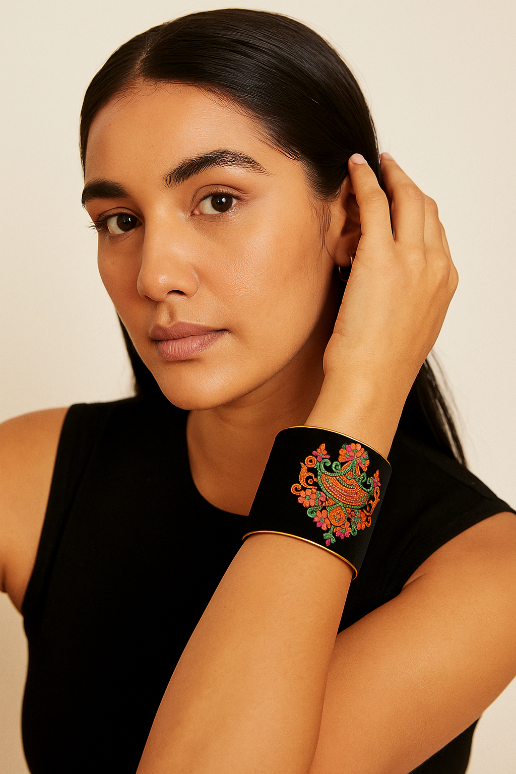 Elegant Edges - Custom Stamped Brass Bracelet Cuff