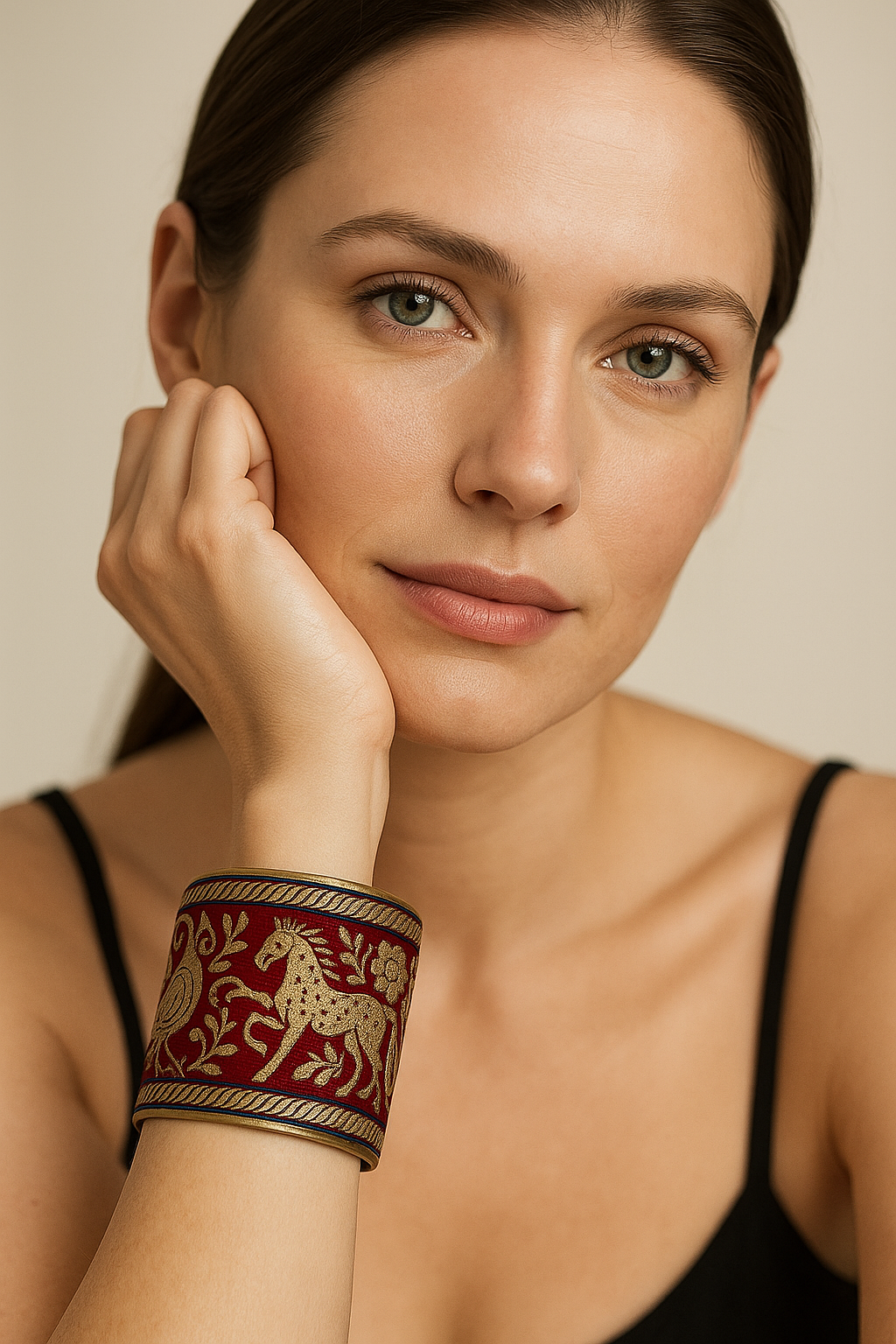 Cypress - Custom Stamped Cuff bracelet